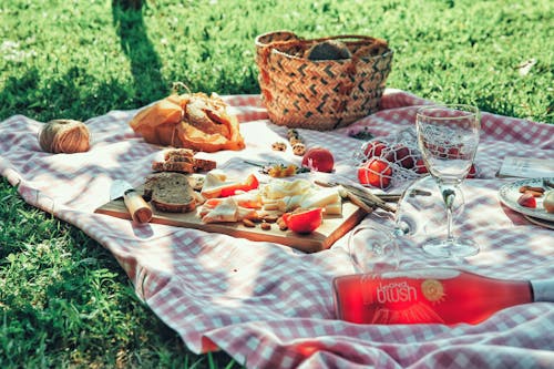 Food and Alcohol on Picnic