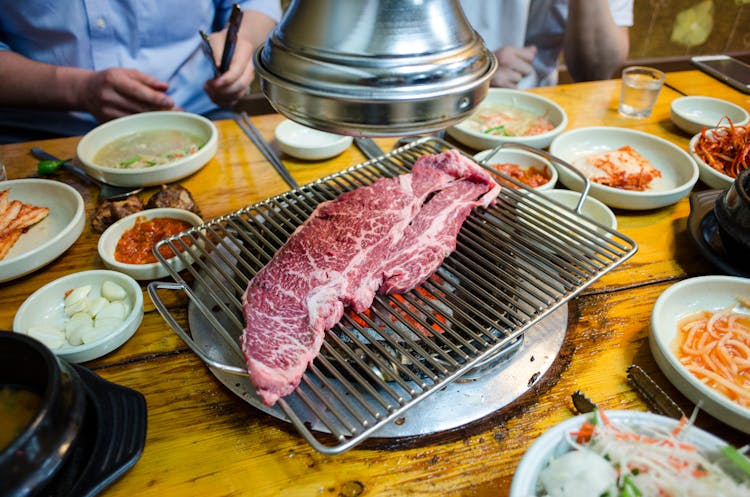 Close Up Of Cooking Meat