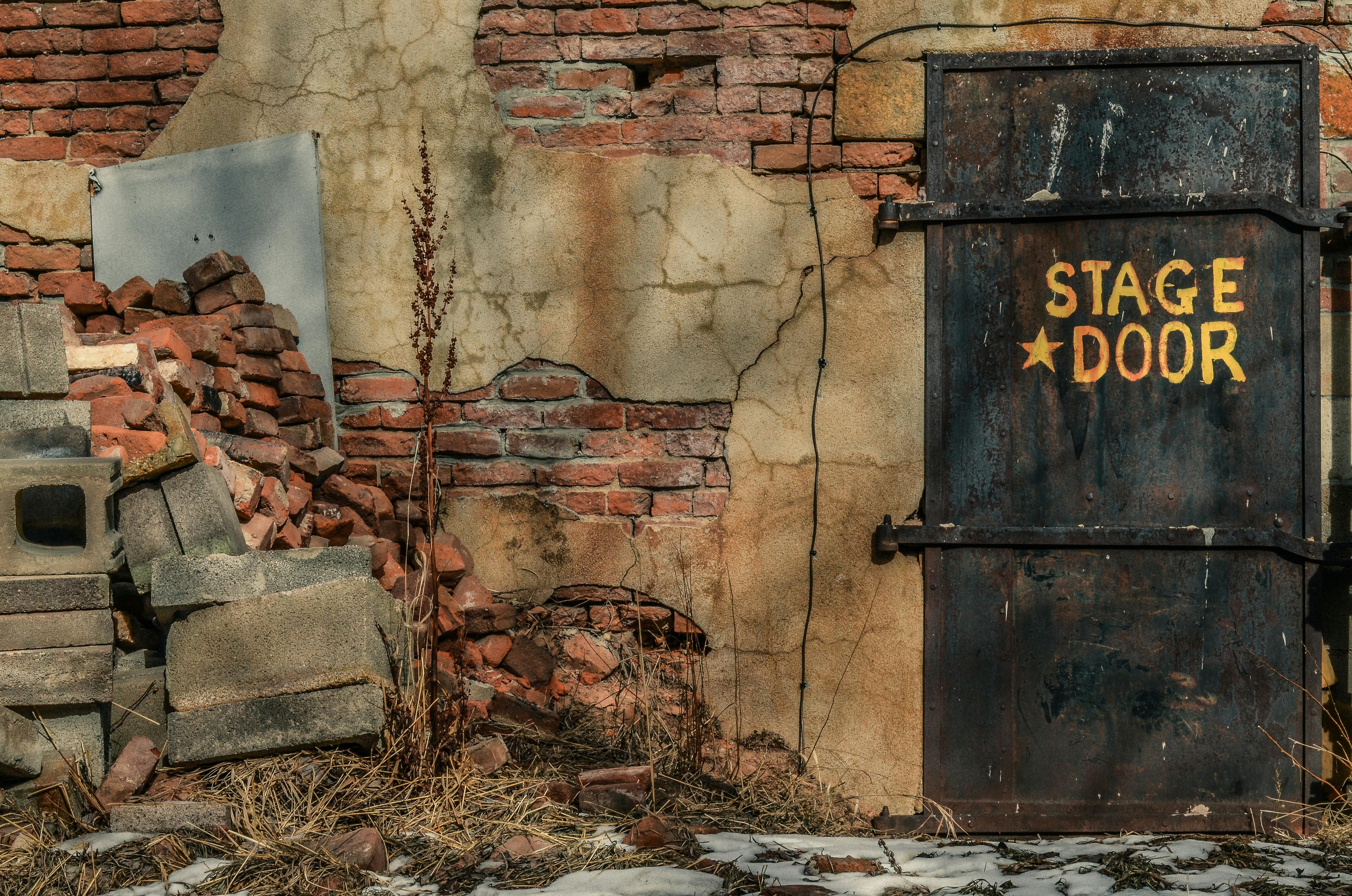 photo of abandoned back stage door