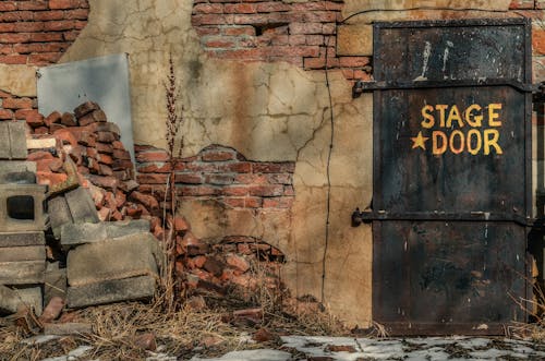 Free Photo of Abandoned Back Stage Door Stock Photo