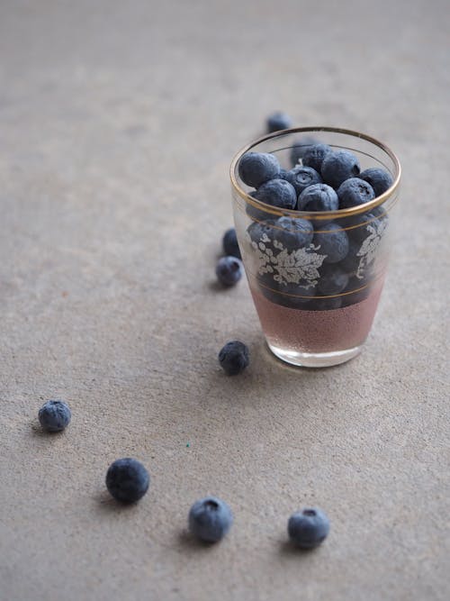 Closeup Photo of Cup of Blueberry