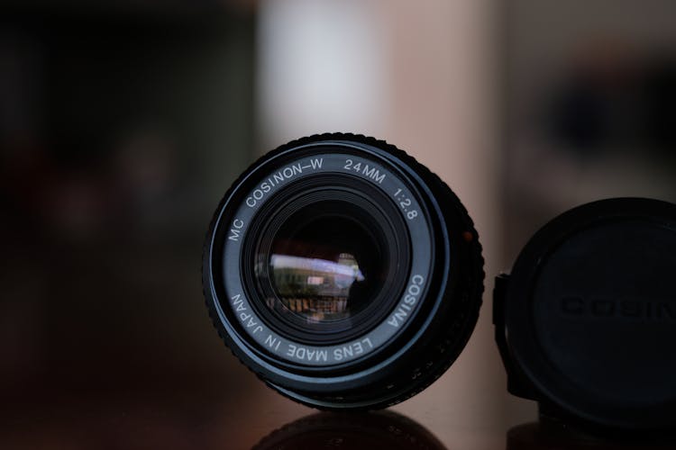 Black Camera Lens In Macro Photography