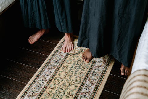 Free Two People standing Bare Feet on the Floor  Stock Photo