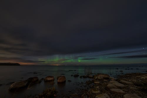 Scenic View of the Sea during the Night