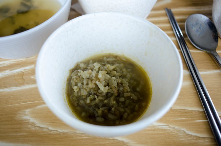 Rice In Soup Bowl