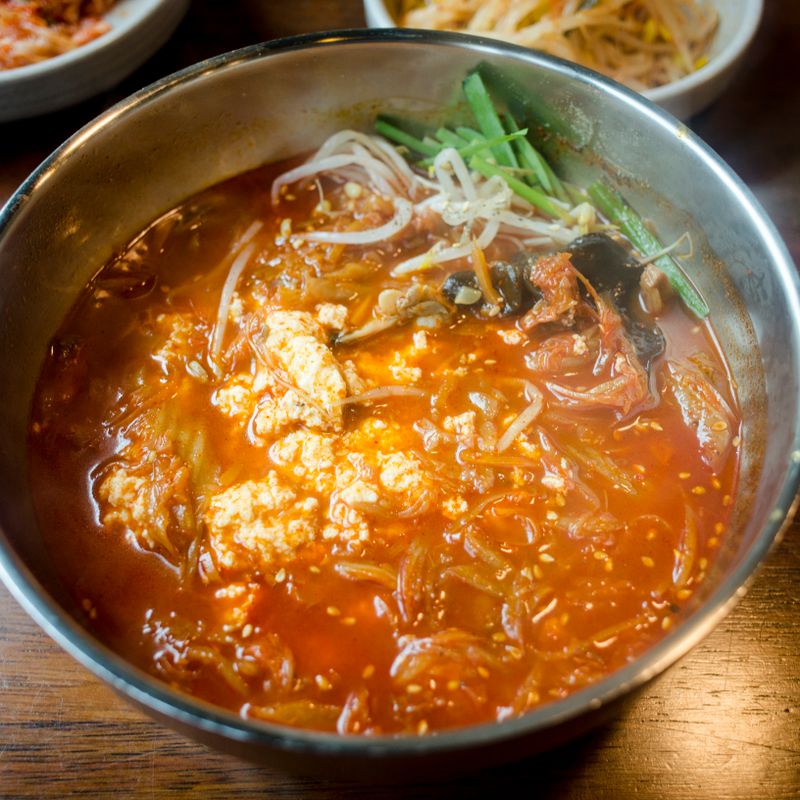 Korean Gochujang Salmon and Kelp Chowder
