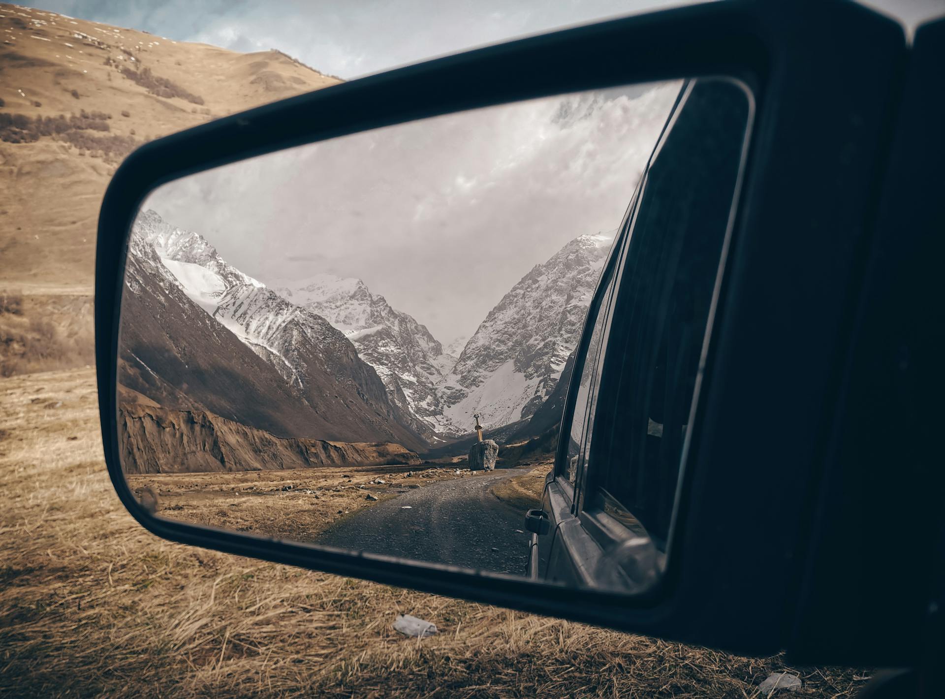 Close Up Photo of a Car Side Mirror 