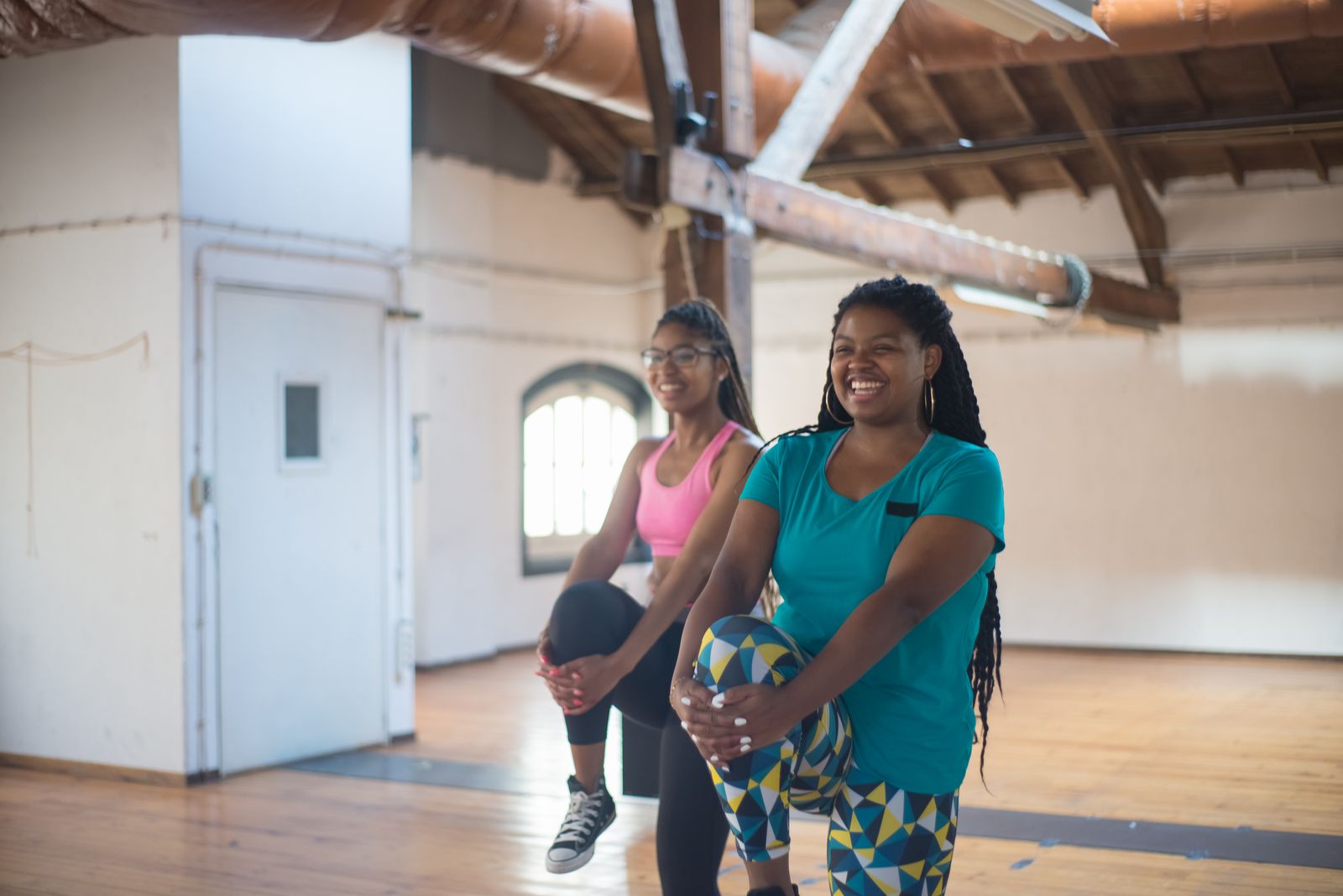 Weight training session in a traditional gym setting