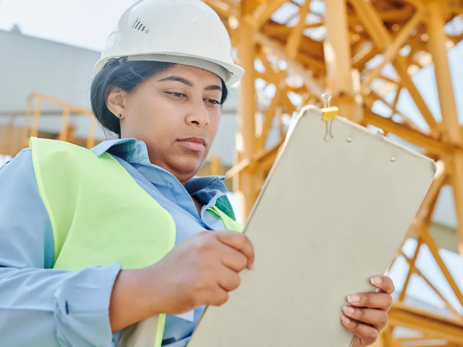 Engineer conducting a scheduled site audit