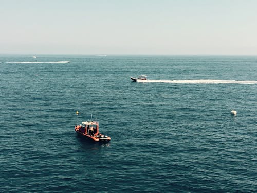 Two Boats on Calm Ocean Waters