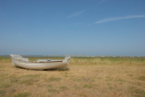 A Boat on a Grassland