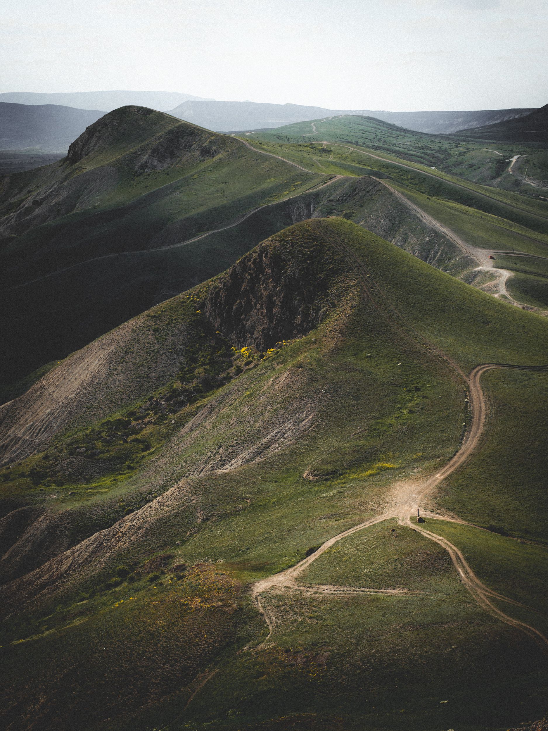 Aerial View of Green Mountains · Free Stock Photo