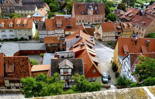 dã¤cher, fachwerkhã¤user, stadt içeren Ücretsiz stok fotoğraf