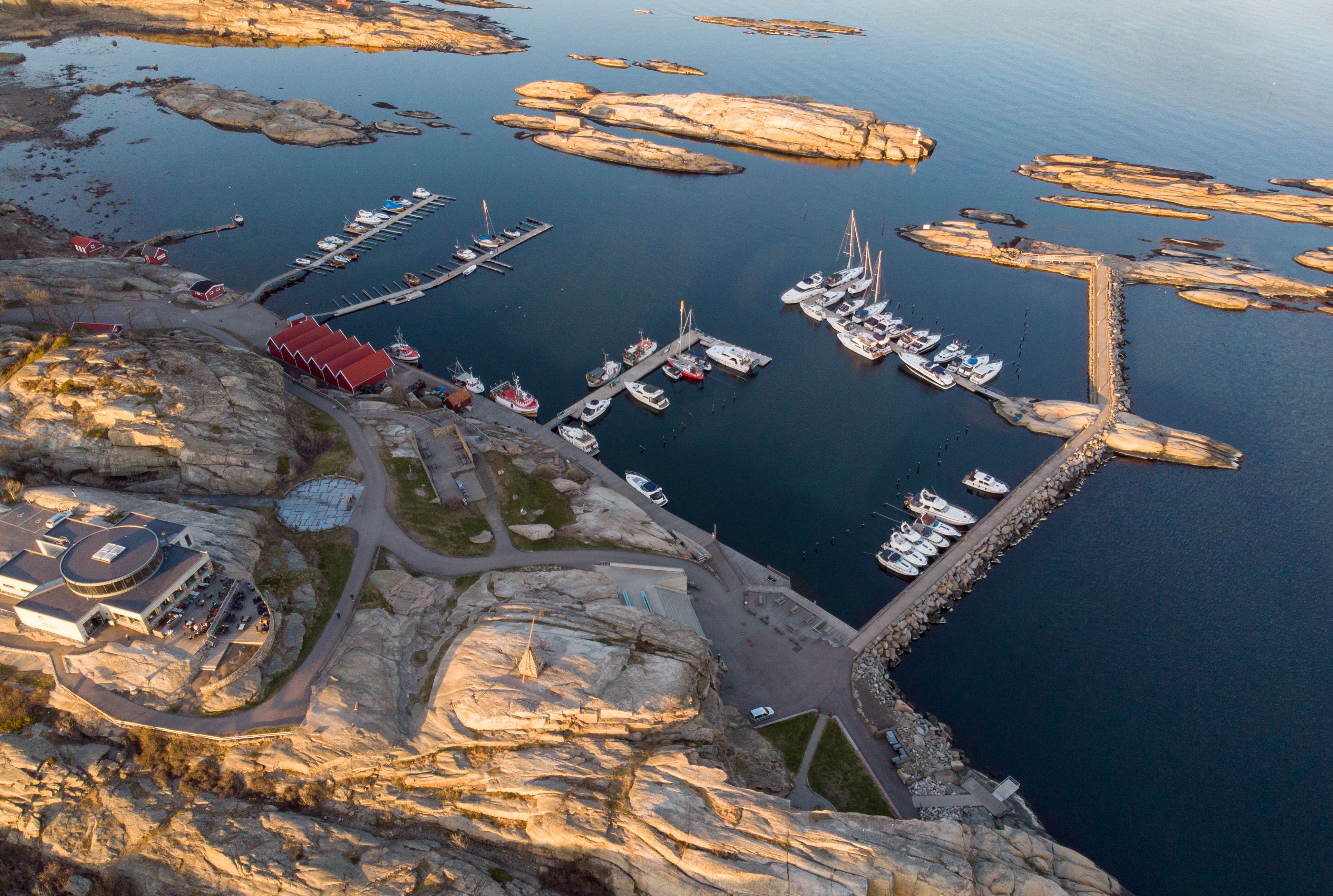 An Aerial Photography of Docked Yachts on the Sea · Free Stock Photo