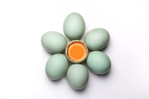 Free Seven White Eggs Stock Photo