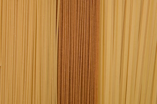 Dried Pasta Noodles in Close-up Shot