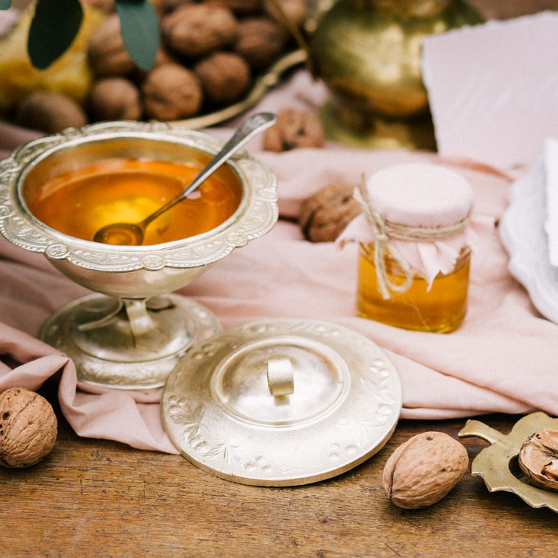 Greek Quince Salad with Walnuts and Thyme Honey
