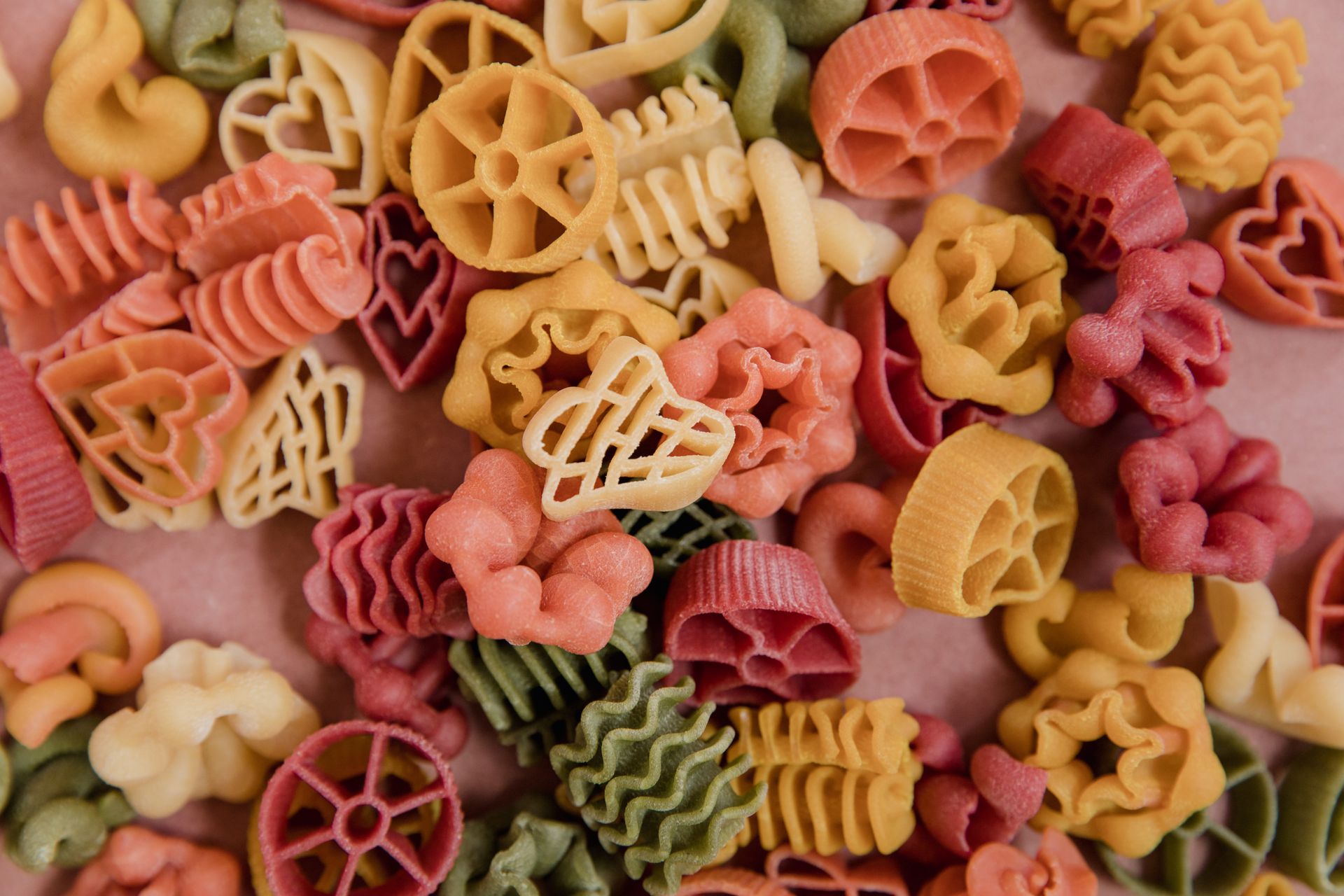 Molded Pasta in Close-up Shot
