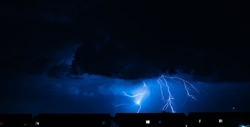 fırtına, flaş, gece içeren Ücretsiz stok fotoğraf