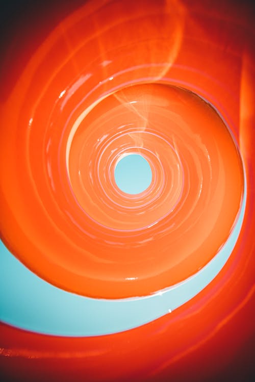 Free Orange and White Liquid in a Twirl Stock Photo