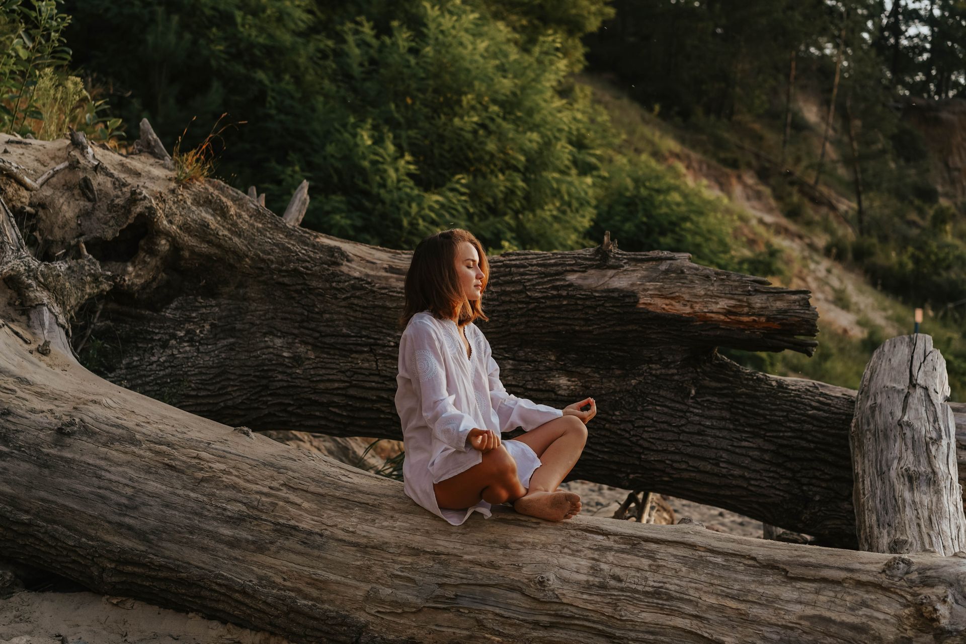 A Woman in a Lotus Position