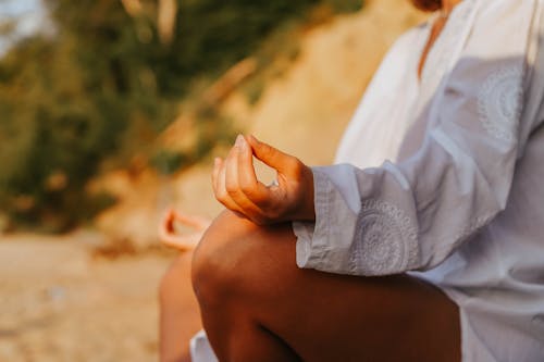 A Person Meditating