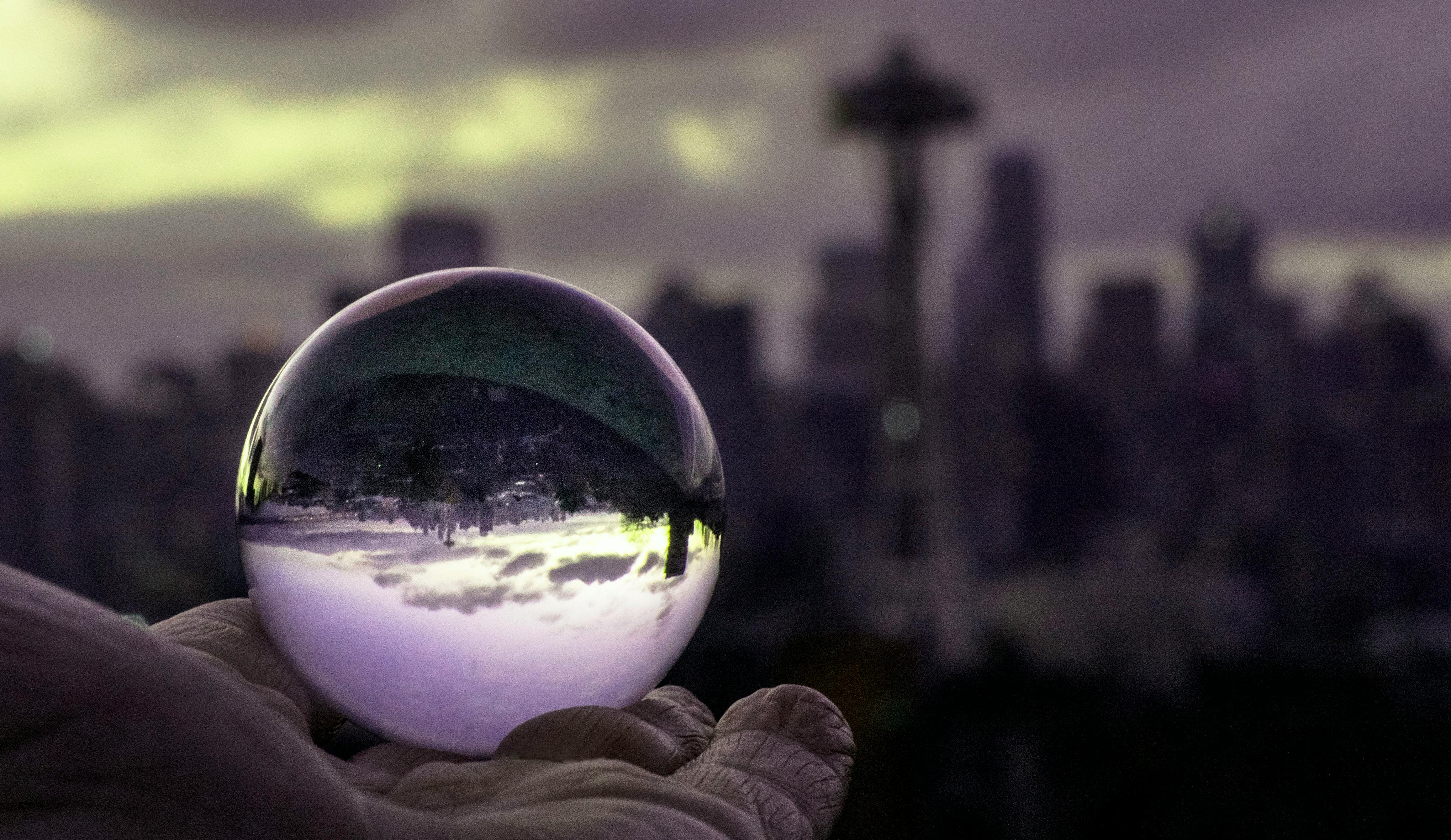 Free stock photo of lens ball, morning shot, seattle space needle