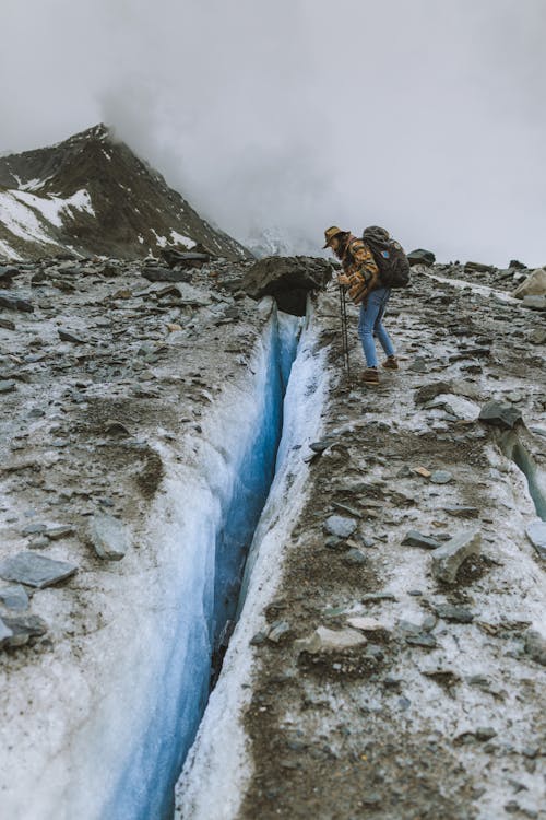 Foto stok gratis alam, backpacker, berkabut