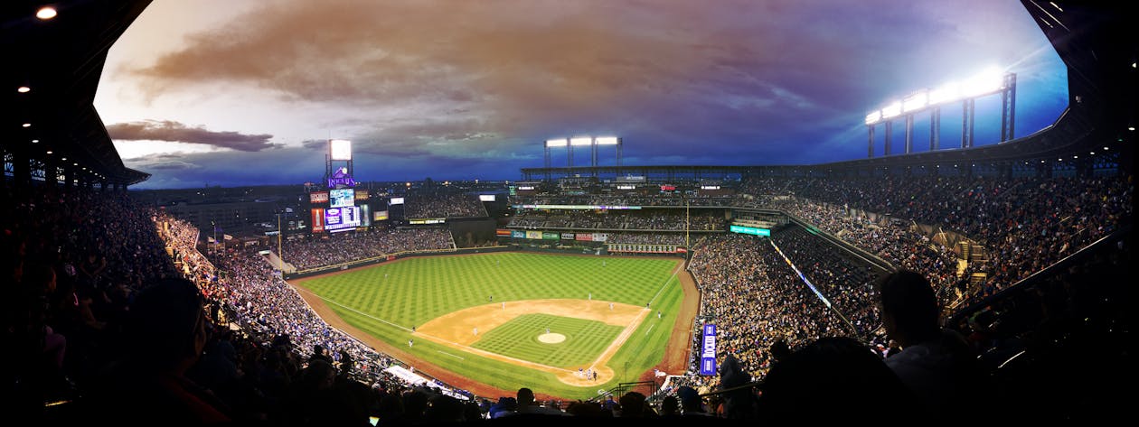 Baseball Field Fisheye Lens Photo