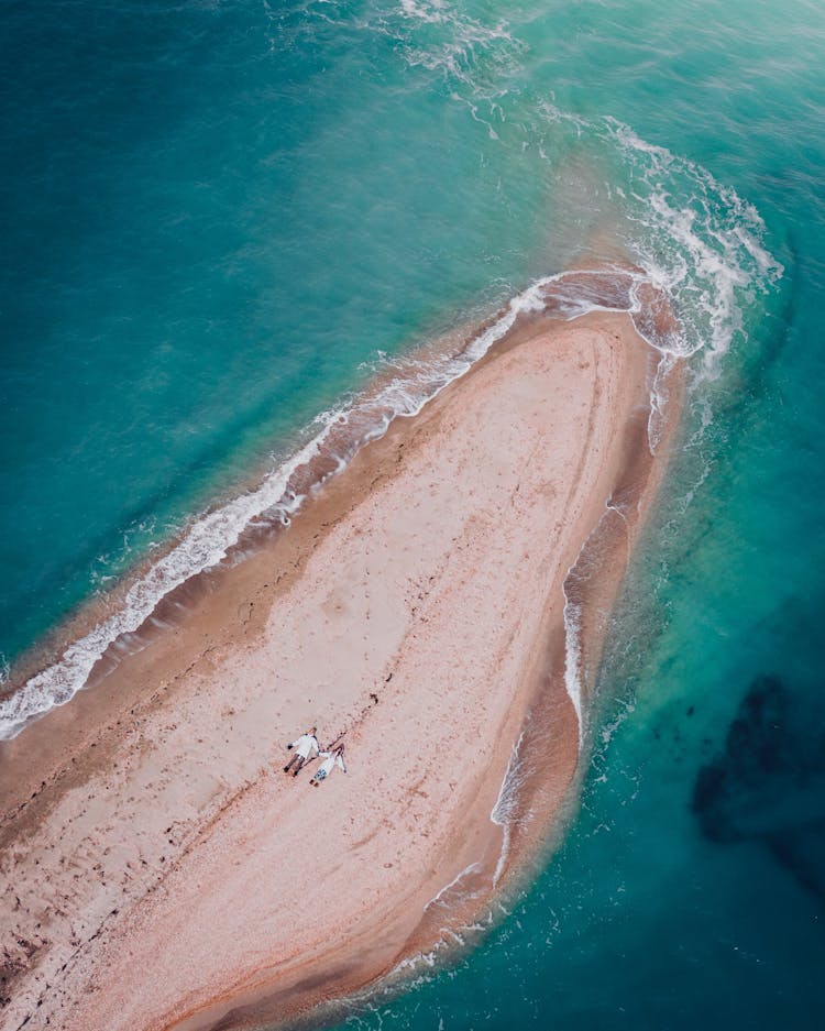 Aerial View Of A Sandbar