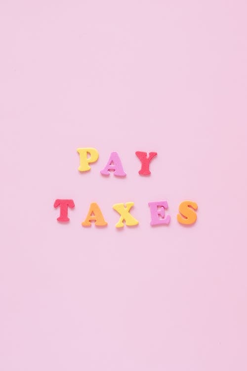 Colorful Letters on Pink Background