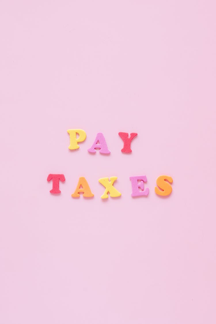 Colorful Letters On Pink Background