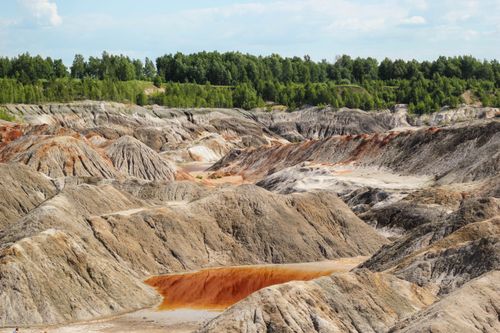 Free Breathtaking view of the Ural Mountains showcasing unique rock formations and vibrant landscapes. Stock Photo