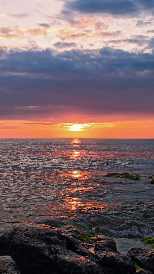 Free stock photo of phone wallpaper, sea, sunset