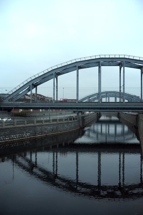 Metal Bridges over Canal
