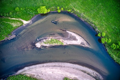 Gratis stockfoto met bovenaanzicht, eiland, gras