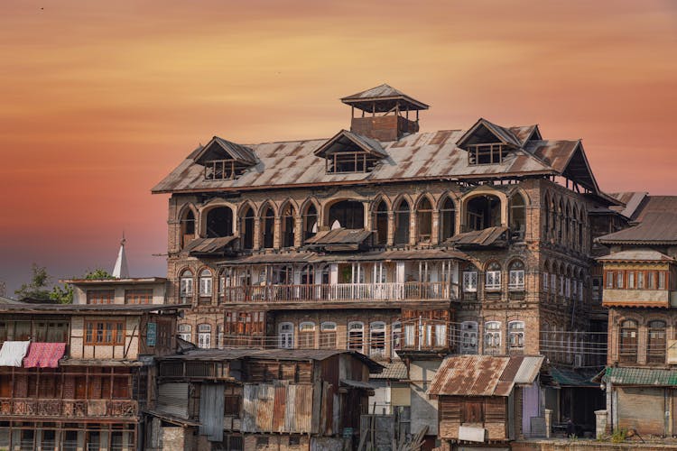 Old Houses In Srinagar  Kashmir India