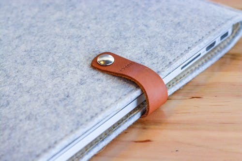 Free Closed Grey Leather Case Stock Photo