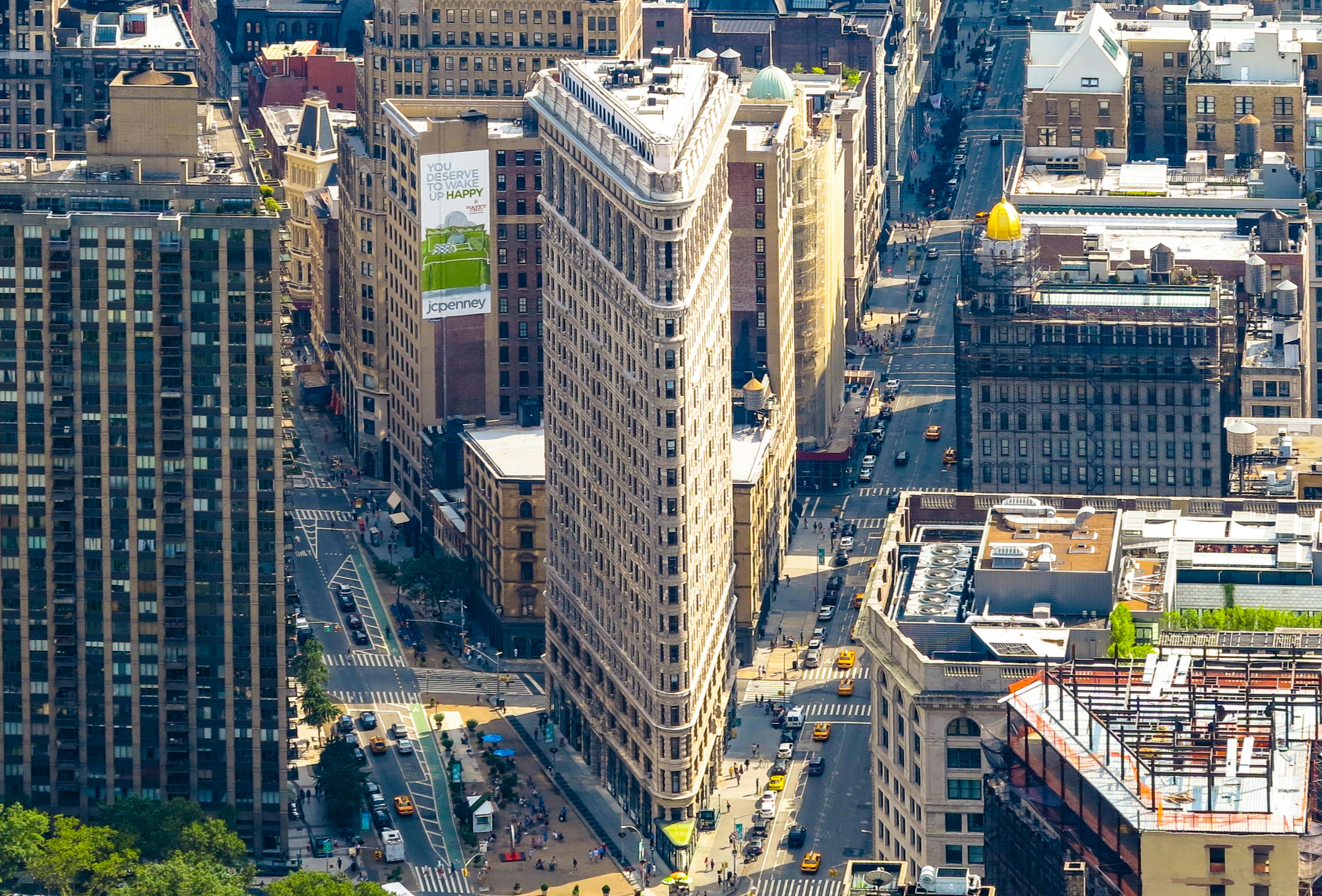 aerial photo of buildings