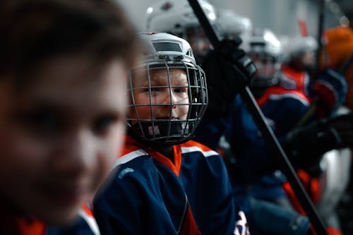 A Boy in a Hockey Uniform