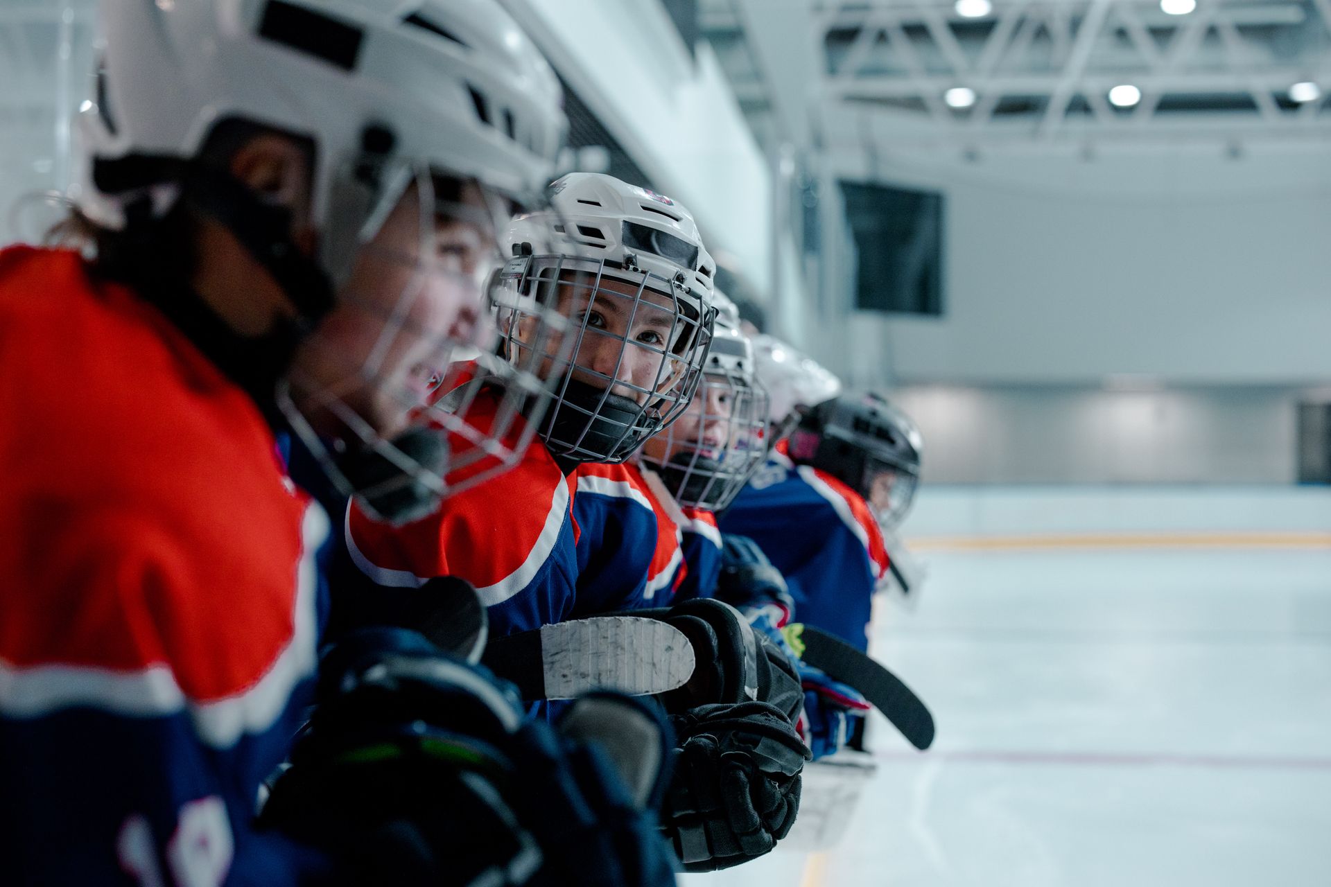 Ice Hockey Players on Ice Rink