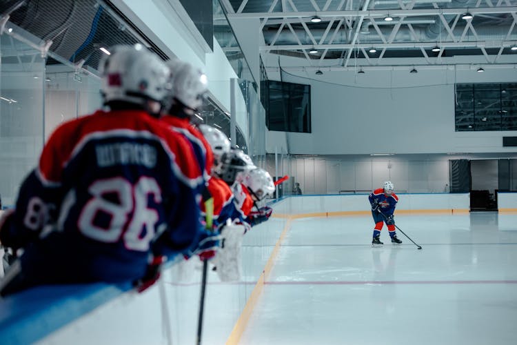 A Man Playing Ice Hockey