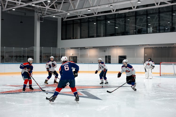 People Playing Ice Hockey