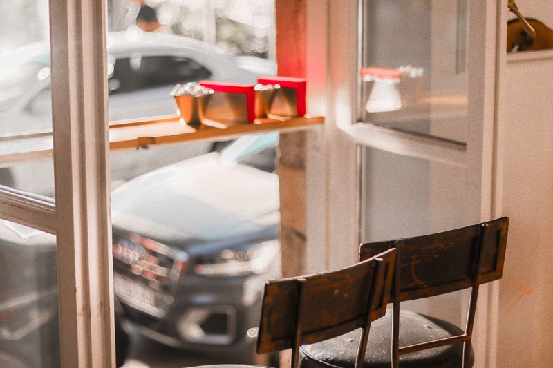 Coffee and seasonal brunch beside a window at the Fitzroy cafe
