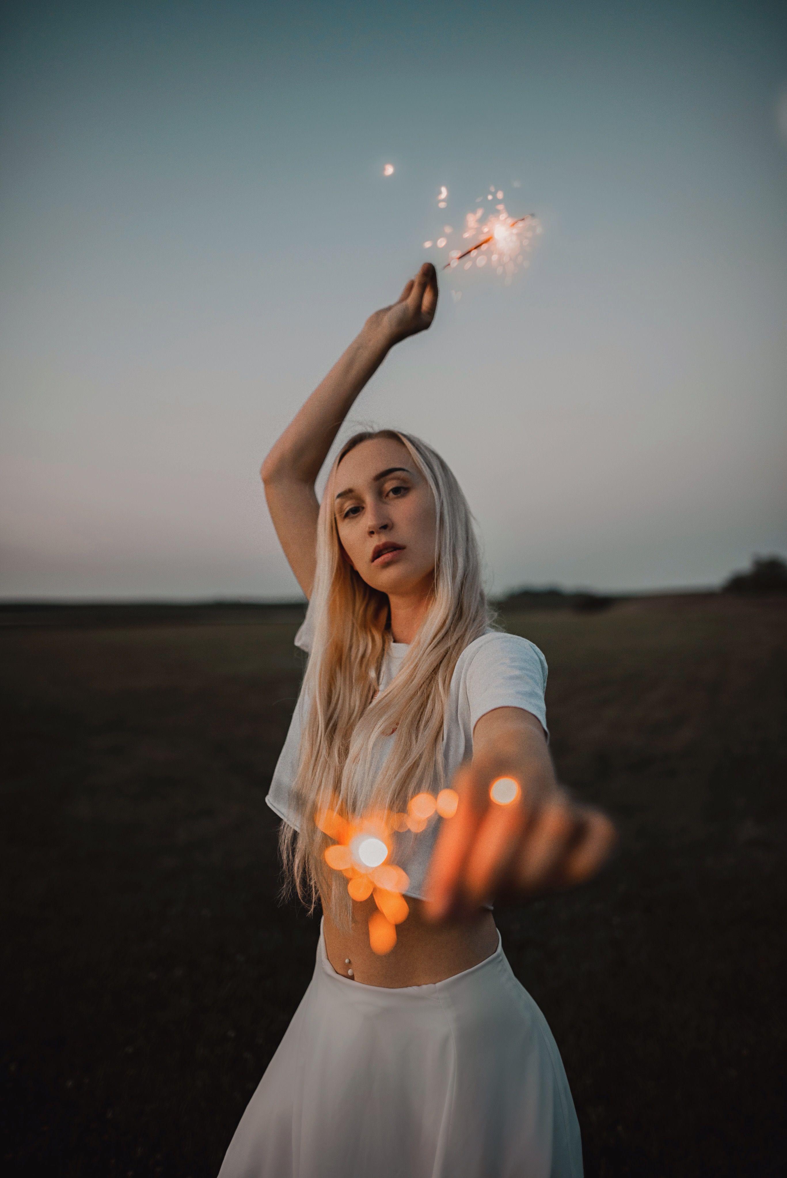 Woman Holding Sparkler · Free Stock Photo