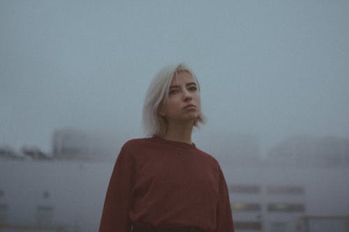 A Beautiful Woman Wearing a Red Sweater