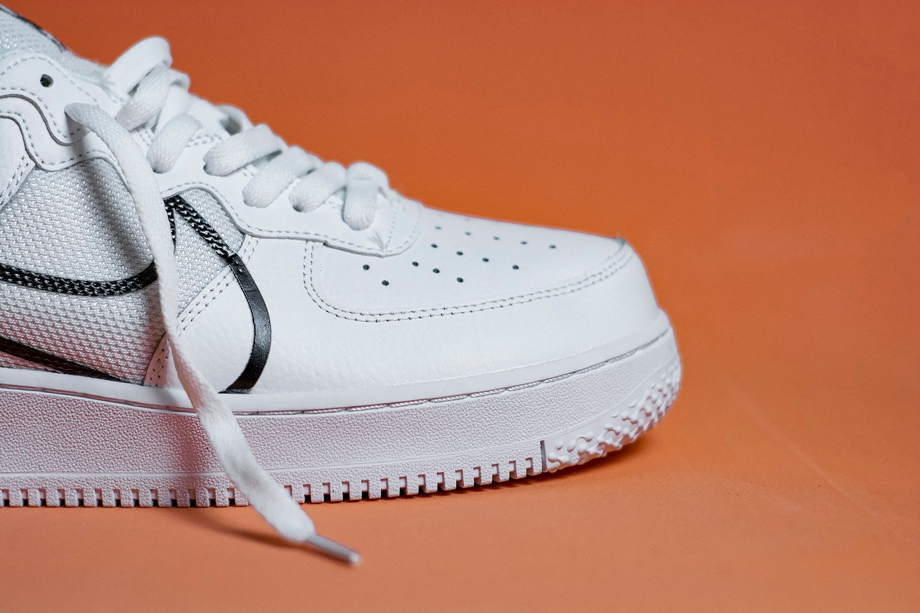 A Close-Up Shot of a White Shoe