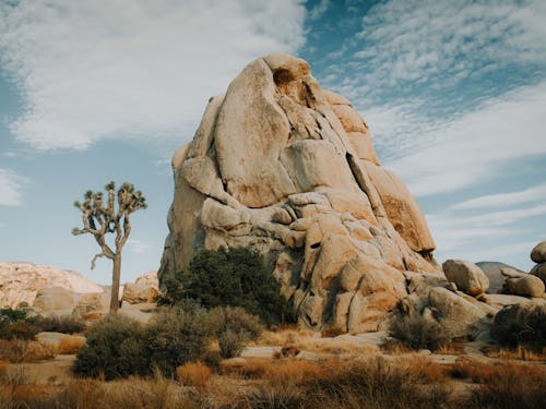 Brown Rock Formation Under Blue Sky