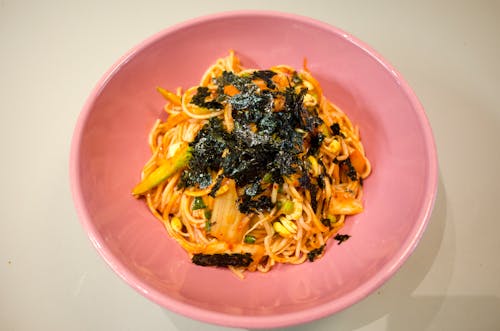 Noodle Dish with Nori Garnish