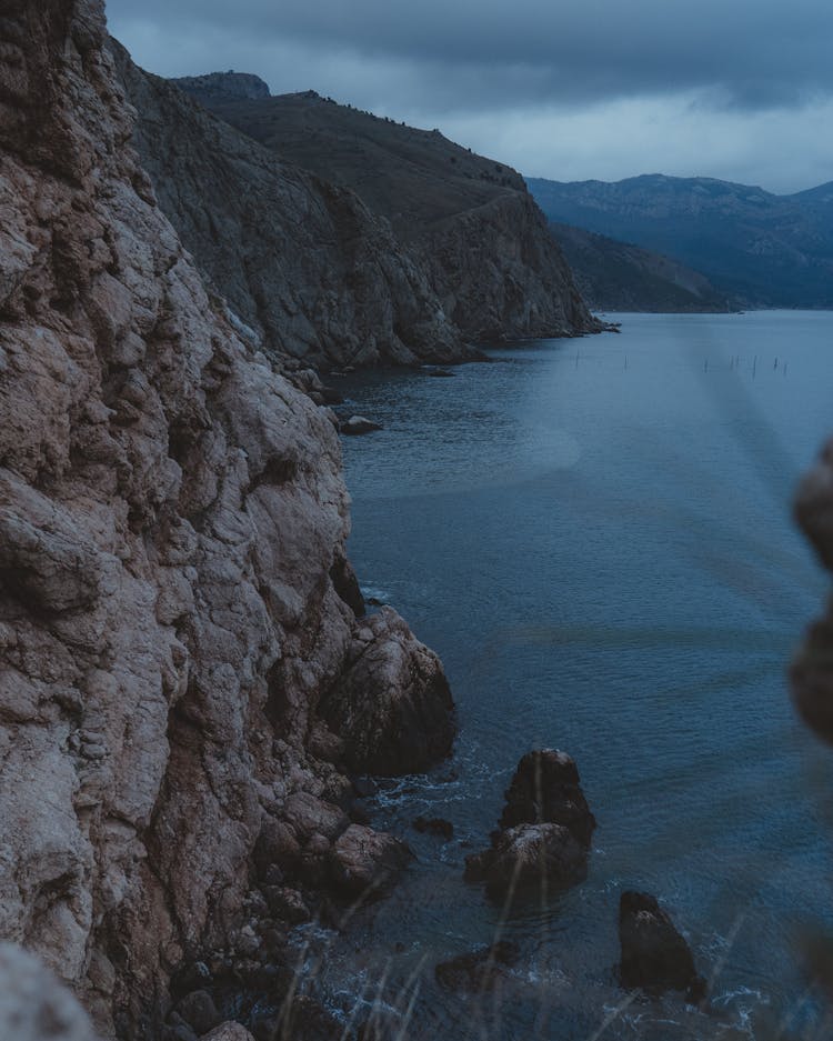 Rock Mountains By The Sea